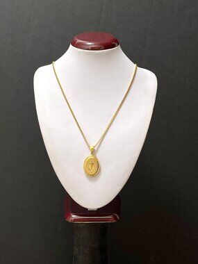 Fashion 14 G.F Oval Locket  Pendant Necklace Chain 20"